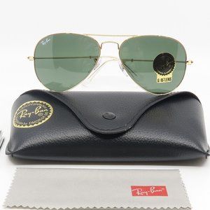 RB3025 W32/34 Ray-Ban Gold Aviator Large Metal Sun